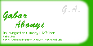 gabor abonyi business card